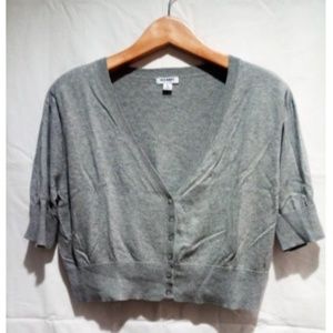 Old Navy XL Cropped Cardigan Shrug Light Gray